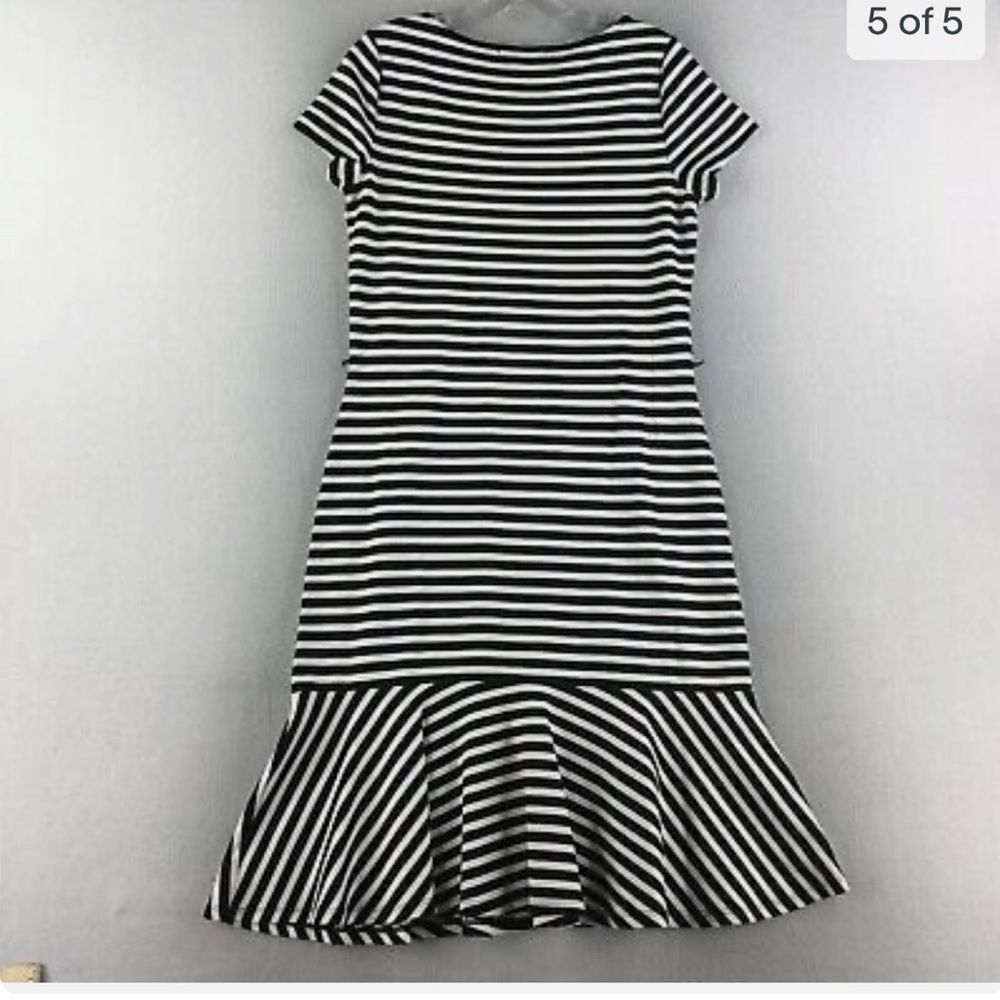 Ralph Lauren Sz PM petite medium striped flounce dress - Picture 3 of 11